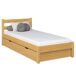 Cama individual de madeira com gaveta N01 90x180 Cama individual de madeira com gaveta N01 90x180 Pinho