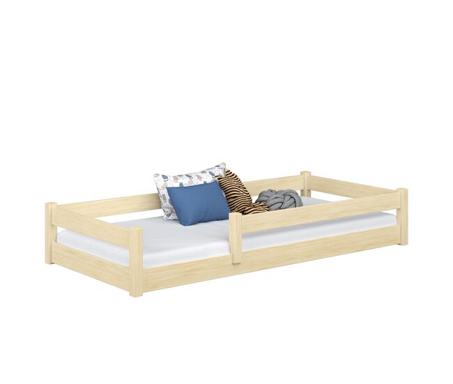 Cama baixa de madeira n02 pinho incolor