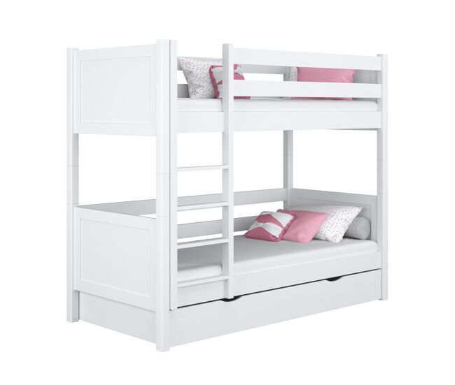 Beliche de madeira com gaveta n02 branco