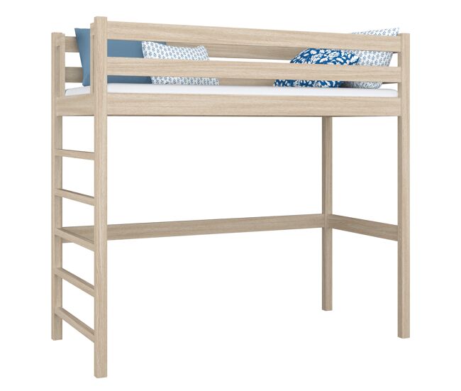 Cama mezzanine de carvalho n01 carvalho branqueado