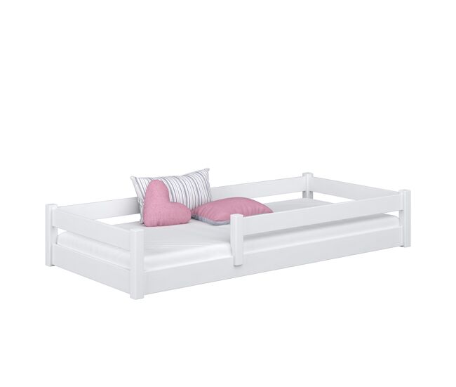 Cama baixa de madeira n02 branco