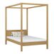 Cama individual de carvalho com dossel N02 100x200 Cama individual de carvalho com dossel N02 100x200 Carvalho