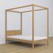 Cama individual de carvalho com dossel N02 100x200 Cama individual de carvalho com dossel N02 100x200 Carvalho
