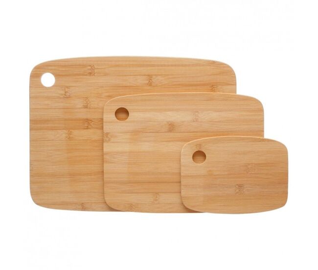Conjunto de 3 tábuas de corte em bambu resistentes à água