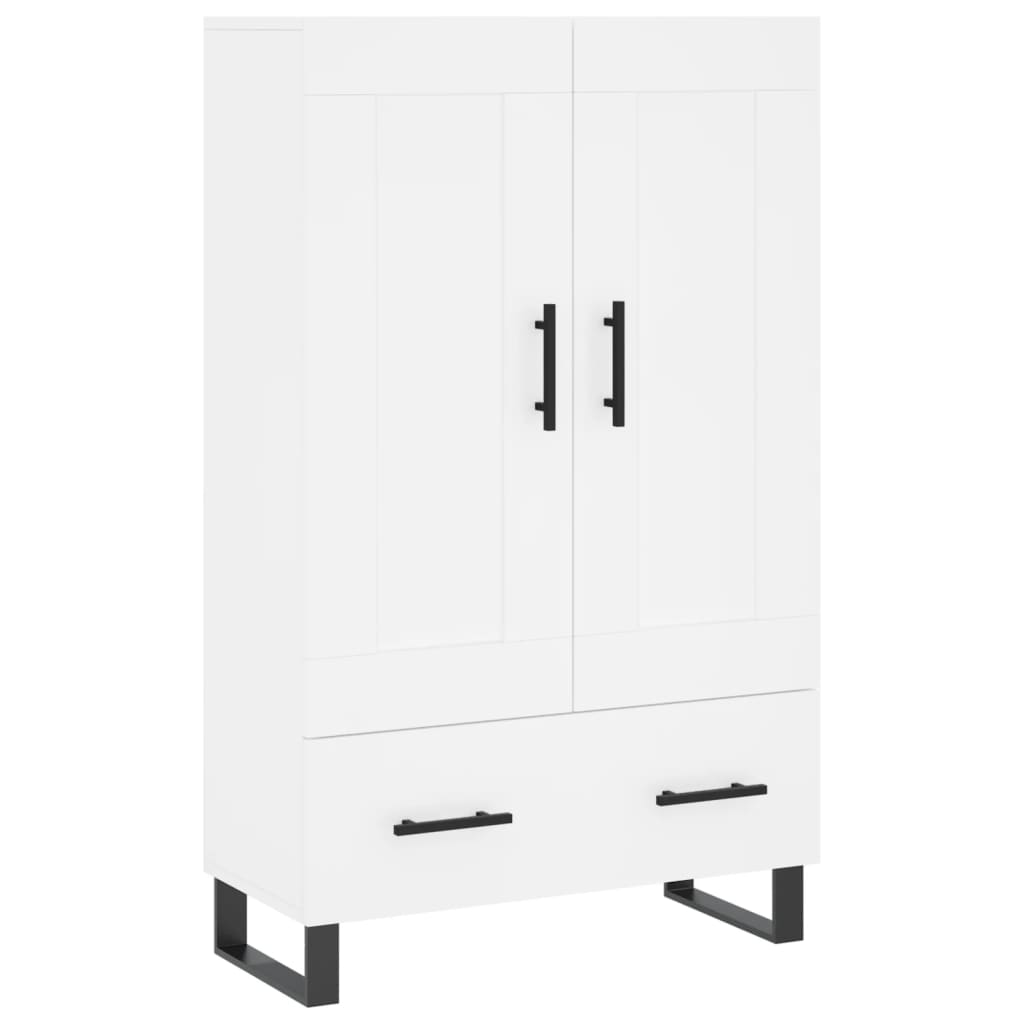 Armário alto - bufete - móvel de apoio 69,5x31x115 cm derivados de madeira branco pt1232