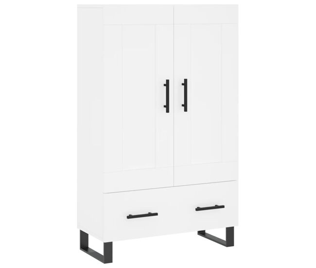 Armário alto - bufete - móvel de apoio 69,5x31x115 cm derivados de madeira branco pt1232