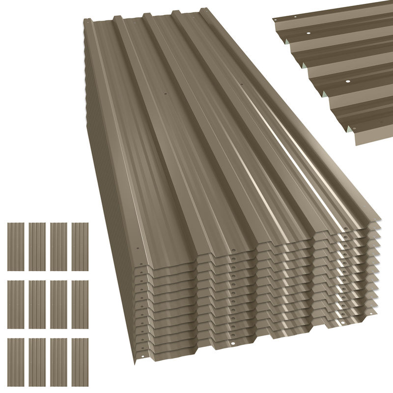 Painéis de Aço Galvanizado Aço Galvanizado Outsunny