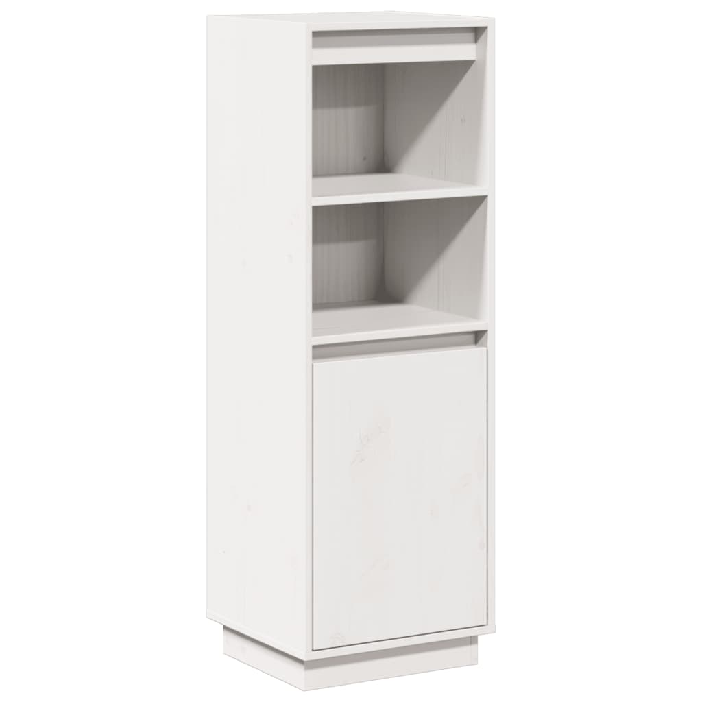 Armário alto - bufete - móvel de apoio 37x34x110 cm pinho maciço branco pt542