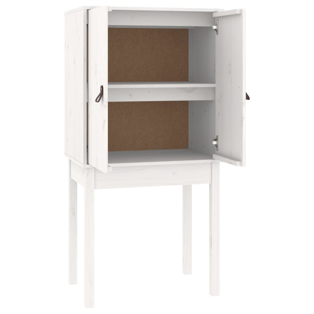 Armário alto - bufete - móvel de apoio 60x40x120 cm madeira de pinho maciça branco pt1501