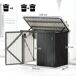 Abrigo para Contentores de Lixo Aço Galvanizado Outsunny Abrigo para Contentores de Lixo Aço Galvanizado Outsunny Cinza
