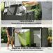 Abrigo para Contentores de Lixo Aço Galvanizado Outsunny Abrigo para Contentores de Lixo Aço Galvanizado Outsunny Cinza