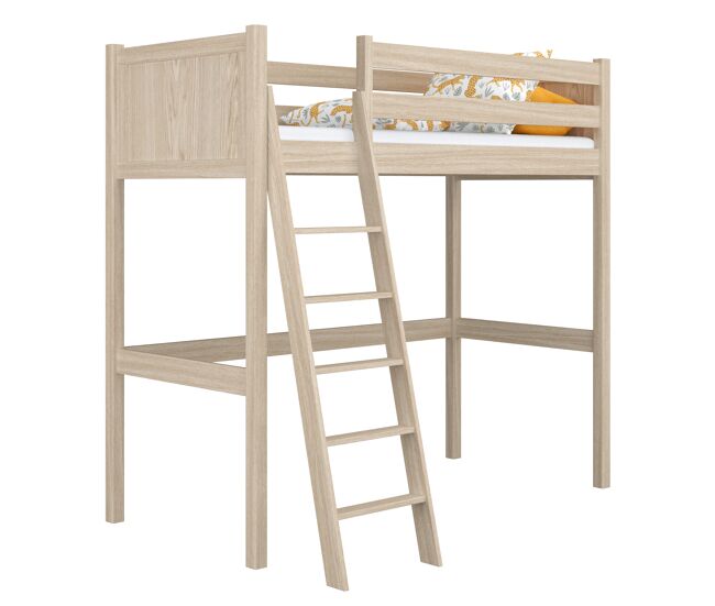 Cama mezzanine de carvalho n04 carvalho branqueado