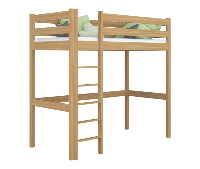Cama mezzanine de carvalho n05 carvalho natural