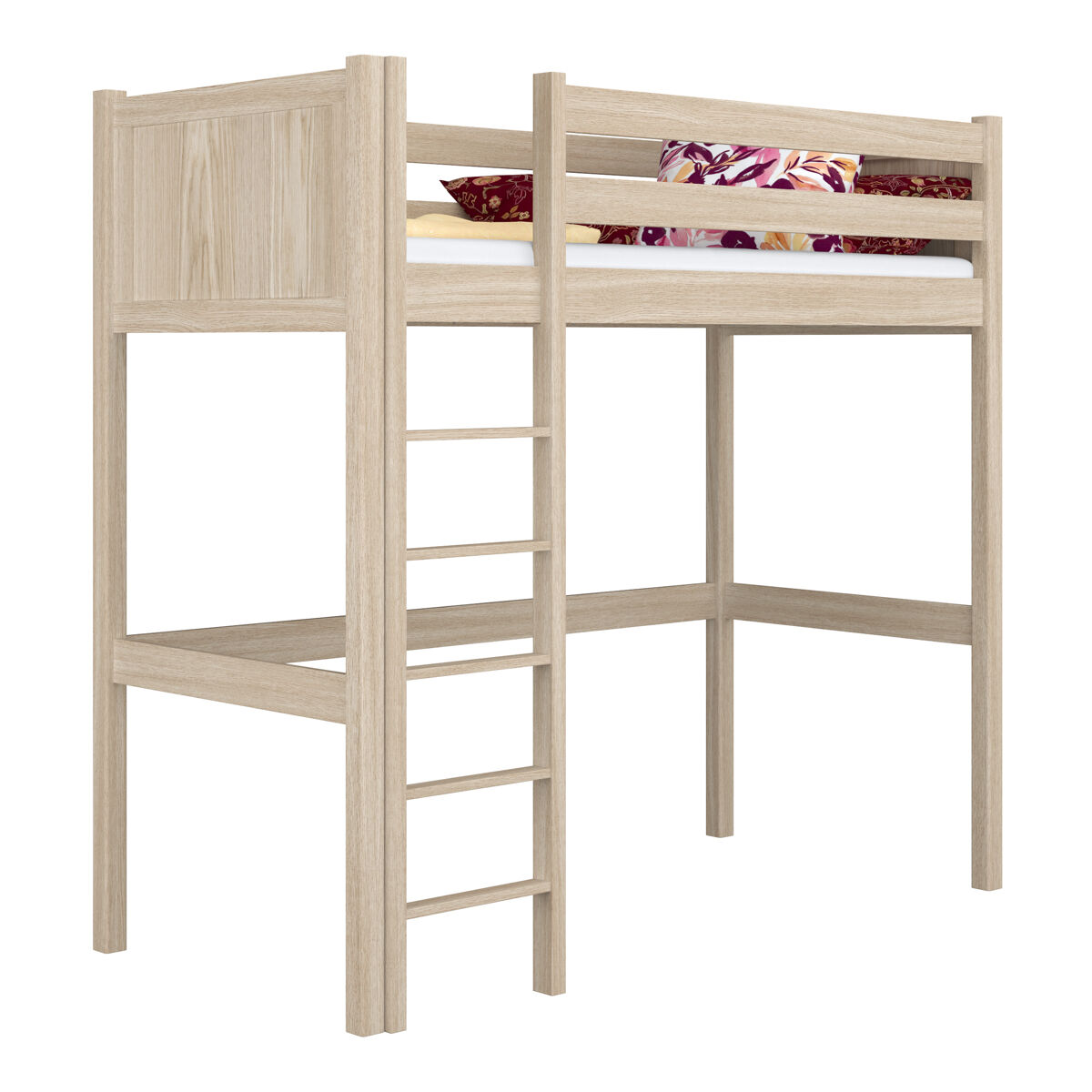 Cama mezzanine de carvalho N06 90x200