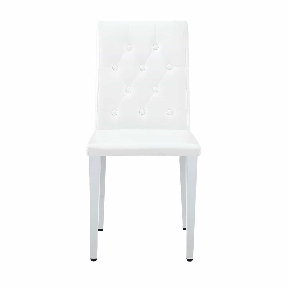 Cadeiras de sala de jantar 4 unidades - luxo leve, pernas metálicas prateadas - branco+prata