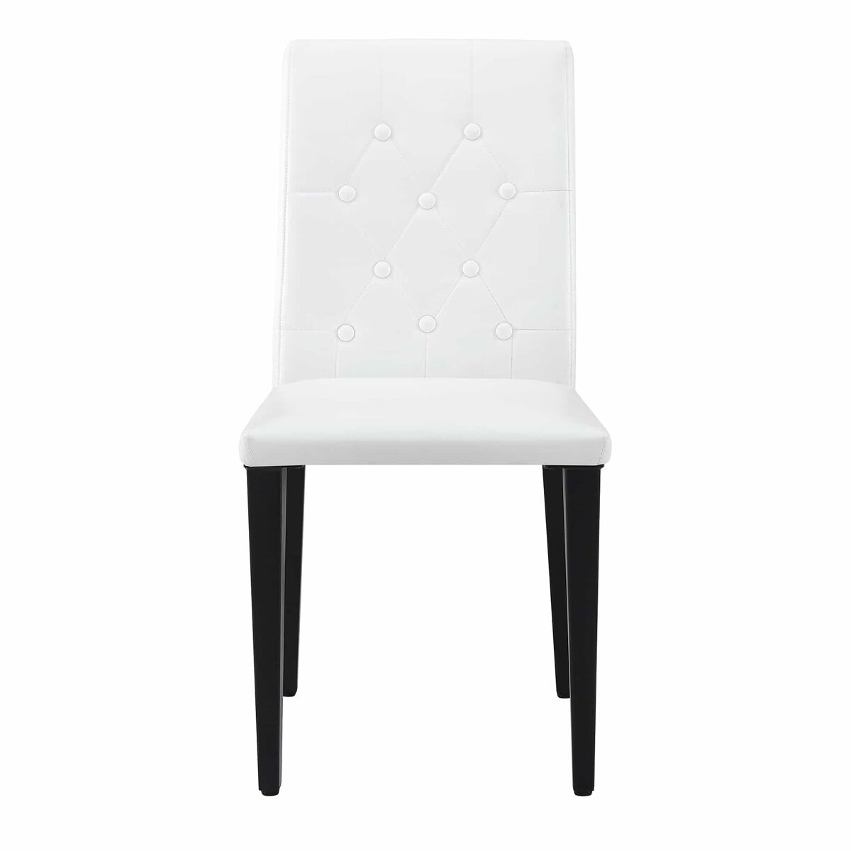 Cadeiras de sala de jantar 4 unidades - luxo leve, pernas de metal preto versáteis - branco+preto