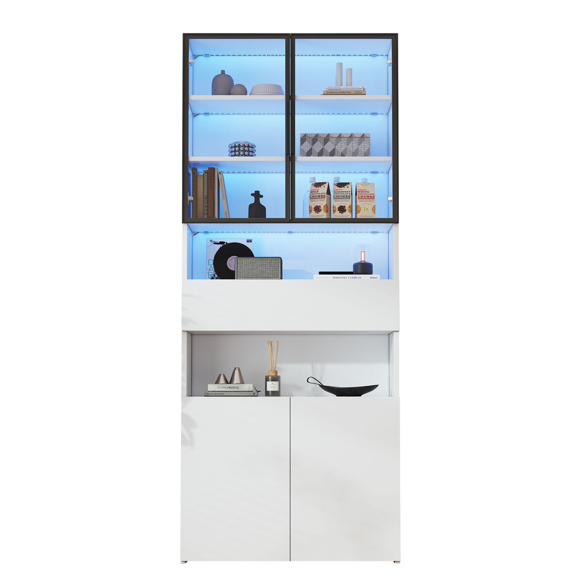 Vitrine com 4 portas e 1 gaveta