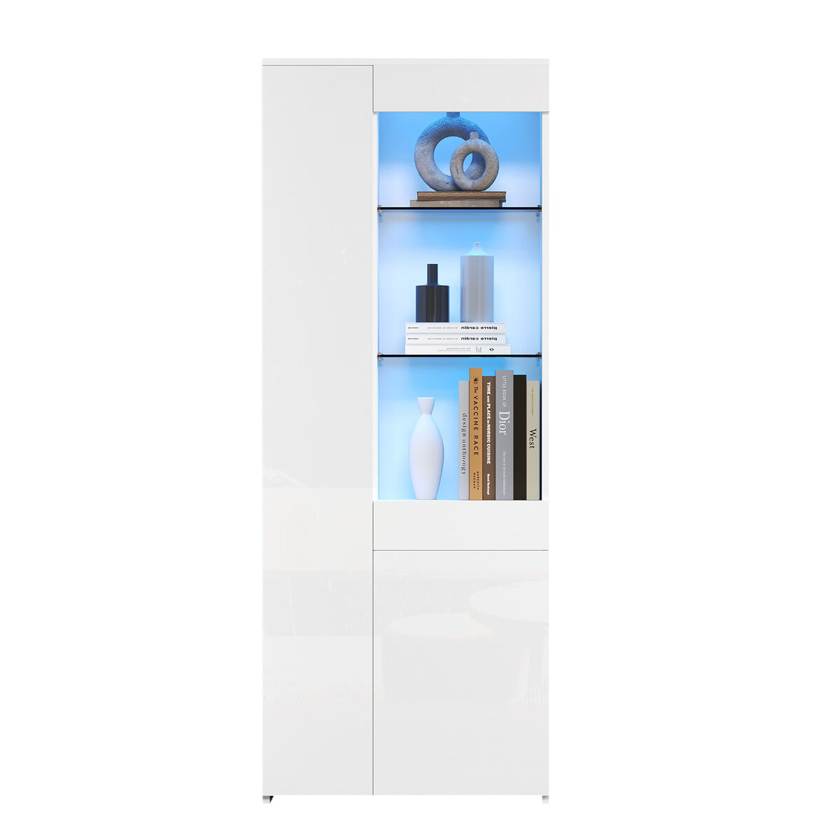 Vitrine com 2 portas e 1 gaveta