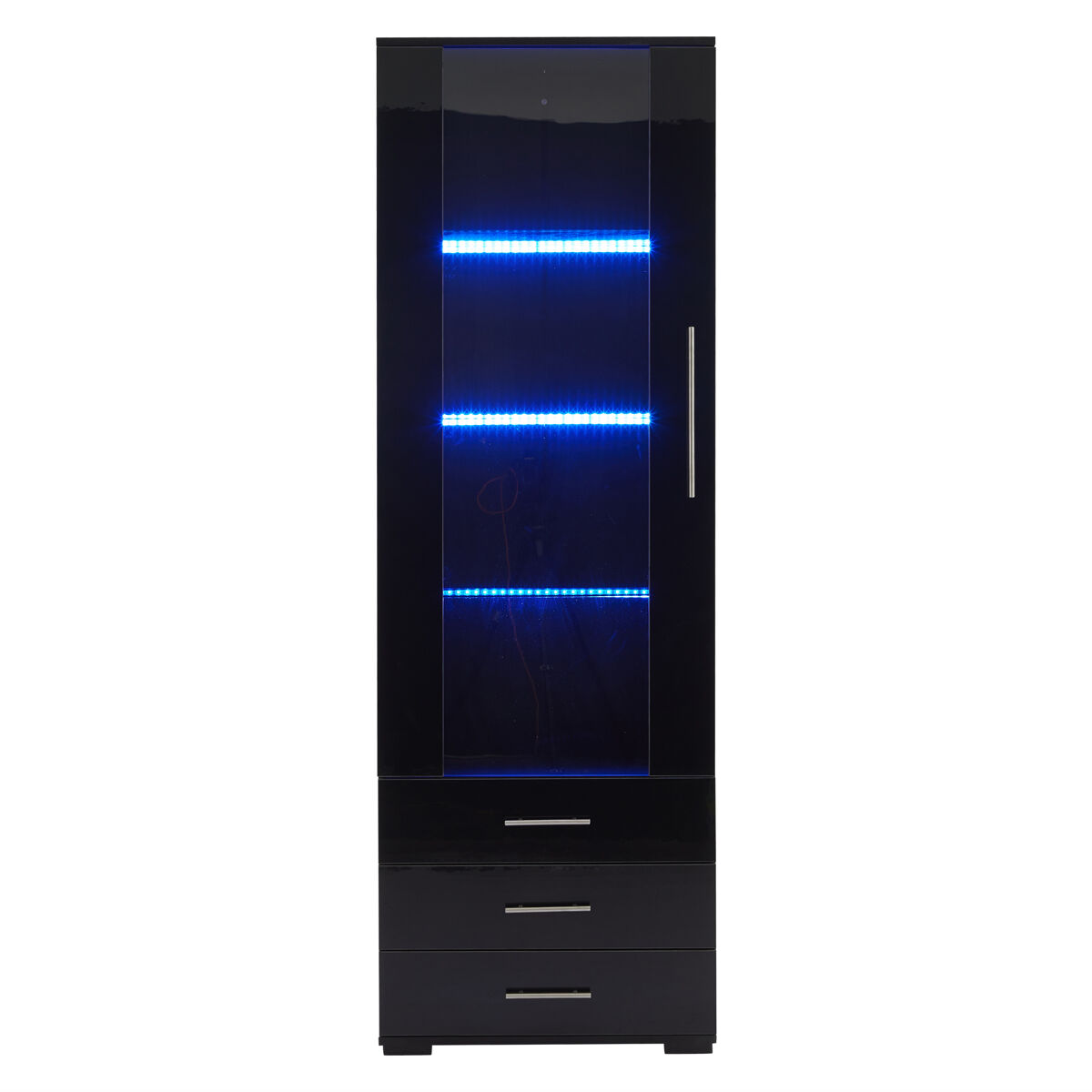 Vitrine com 1 porta e 3 gavetas 60