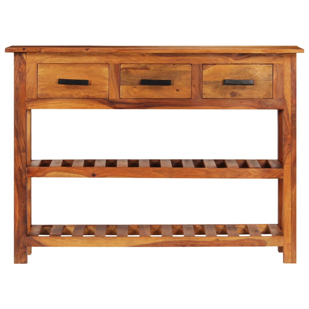 Aparador - bufete - móvei de apoio com 3 gavetas 110x30x80 cm madeira maciça pt1696
