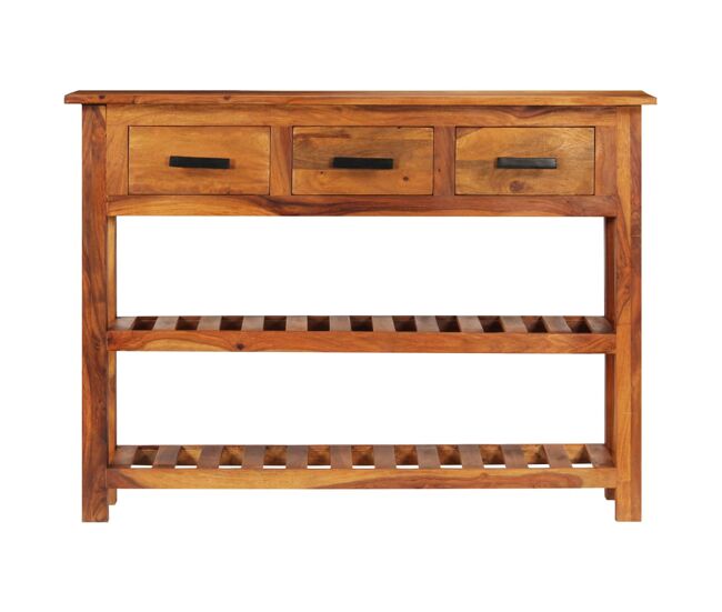 Aparador - bufete - móvei de apoio com 3 gavetas 110x30x80 cm madeira maciça pt1696