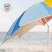 Aktive Beach Guarda-sol de praia reclinável com proteção UV50 200x200 Aktive Beach Guarda-sol de praia reclinável com proteção UV50 200x200 Multicor