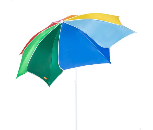 Aktive beach guarda-sol de praia reclinável com proteção uv50 multicolorido 180 cm de diâmetro
