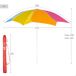 Aktive Beach Guarda-sol de praia reclinável com proteção UV50 180x180 Aktive Beach Guarda-sol de praia reclinável com proteção UV50 180x180 Multicor