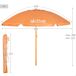 Aktive Beach Guarda-sol de praia inclinável com proteção UV50 220x220 Aktive Beach Guarda-sol de praia inclinável com proteção UV50 220x220 Laranja