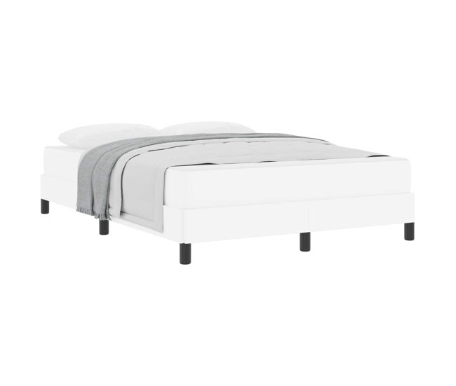 Estrutura da cama de casal moderno com colchão branco puro 140 x 190 cm tecido
