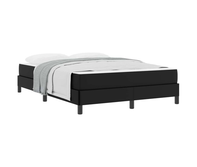 Estrutura da cama de casal moderno com colchão preto 140 x 200 cm tecido