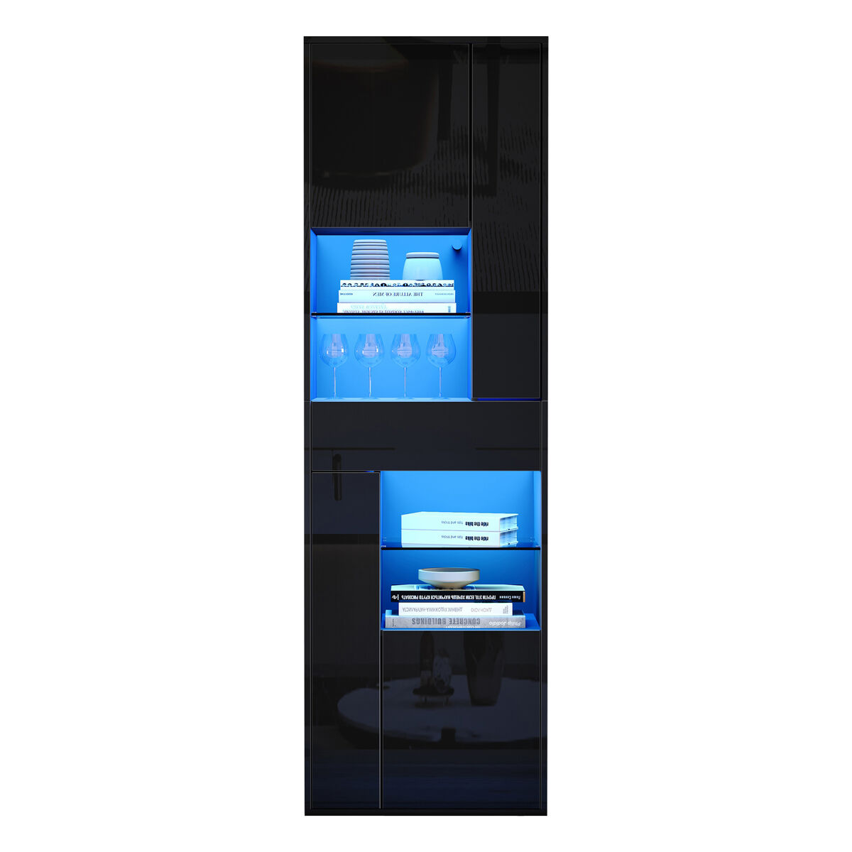 Vitrine com 4 portas e 1 gaveta 55