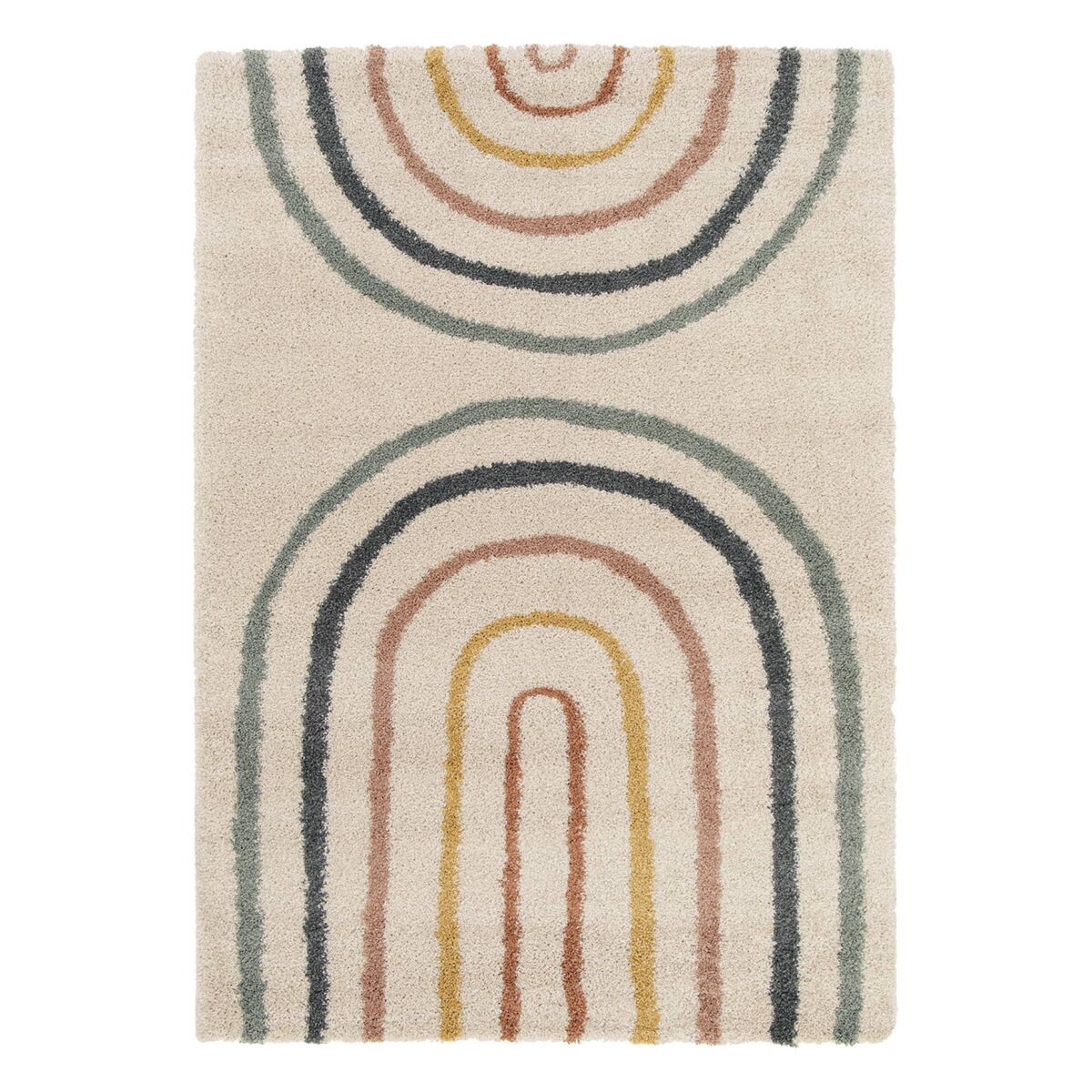 Tapete para enfant com arco-íris,creme e multicolorido, dakota, 150x80x3 cm