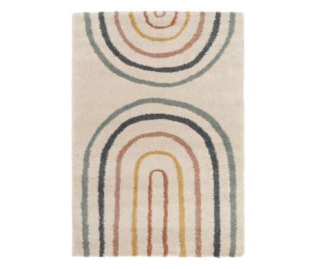 Tapete para enfant com arco-íris,creme e multicolorido, dakota, 150x80x3 cm