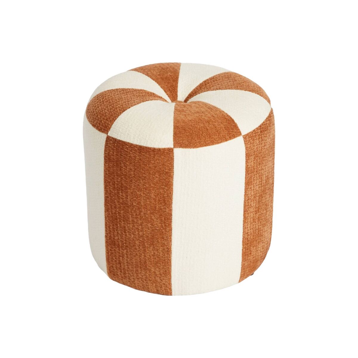 Pufe infantil tecido chenille terracota - 30x30x30 cm