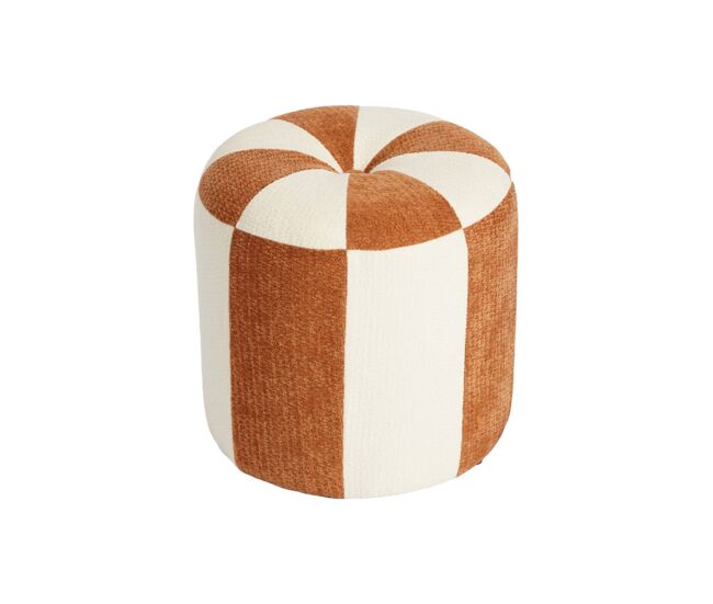 Pufe infantil tecido chenille terracota - 30x30x30 cm