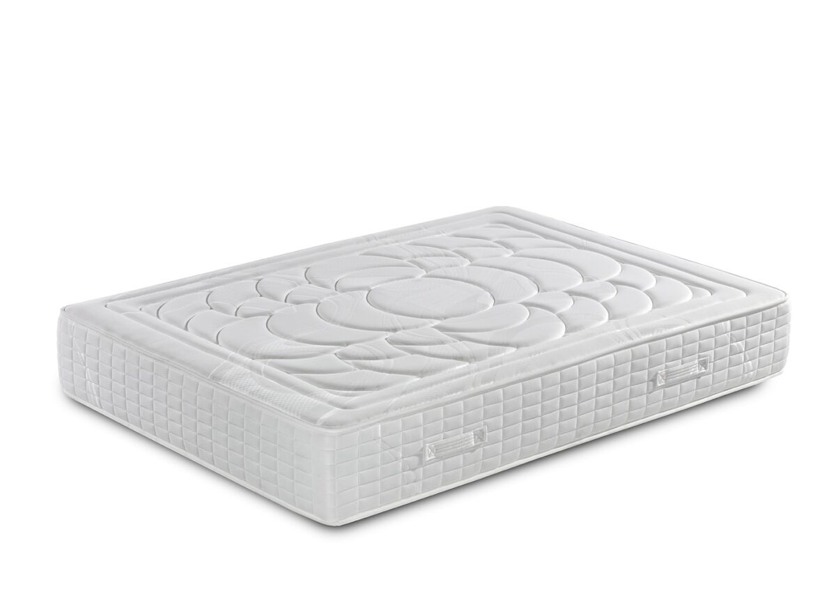  Colchão de molas ensacadas com espuma viscoelástica : 27cm : Efeito relax : 7 zonas de conforto : Elevada firmeza