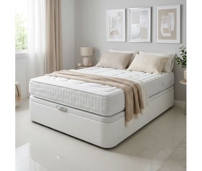 Colchão de molas ensacadas com espuma viscoelástica : 27cm : efeito relax 7 zonas de conforto : elevada firmeza