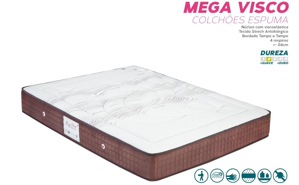 COLCHÃO VISCOELÁSTICO MEGAVISCO ENROLÁVEL