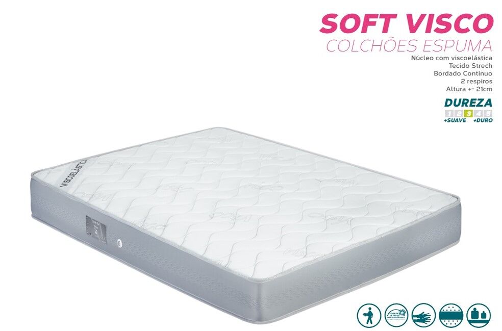 COLCHÃO VISCOELÁSTICO SOFT VISCO ENROLÁVEL