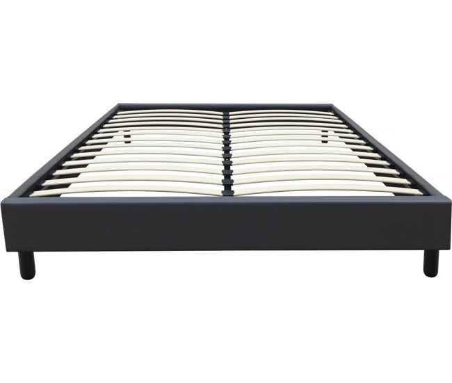 Estrado "andy" - 160 x 200 cm - pvc - gris antracite