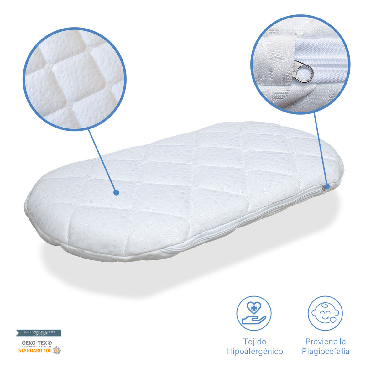 Colchão de berço respirável 2 em 1 para bebé