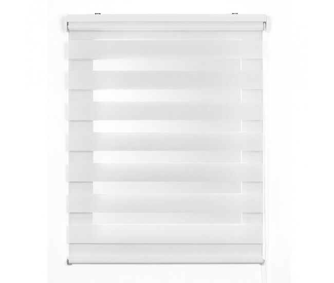 Estores noite e dia, estore de rolo duplo tecido branco 120 x 250 cm