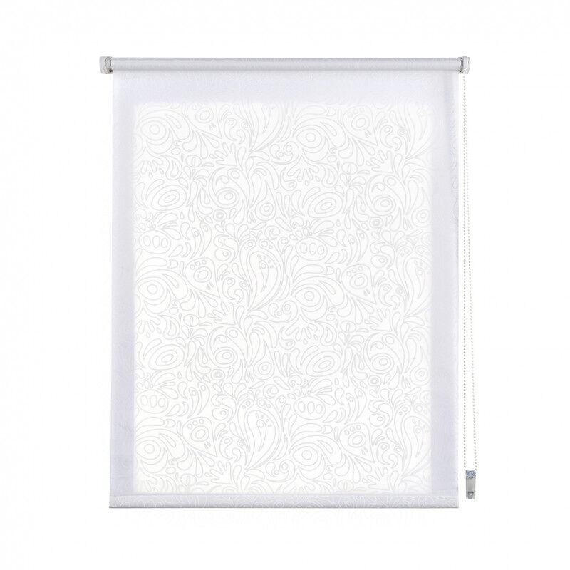 Estores impressos, estore de rolo com desenhos translúcidos de branco caxemira 90 x 180 cm