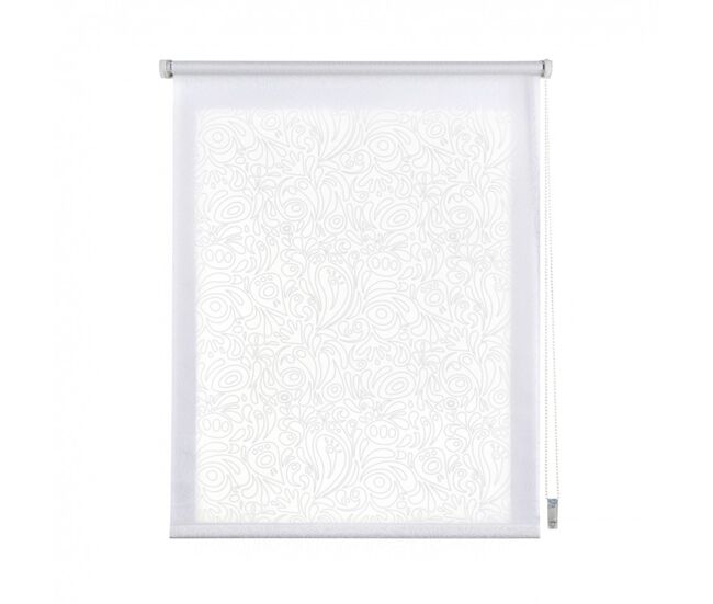 Estores impressos, estore de rolo com desenhos translúcidos de branco caxemira 90 x 180 cm