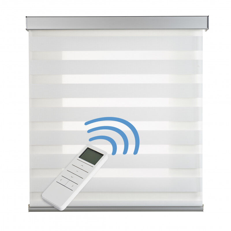 Estore de Rolo Motorizado Noite e Dia com bateria e controlo