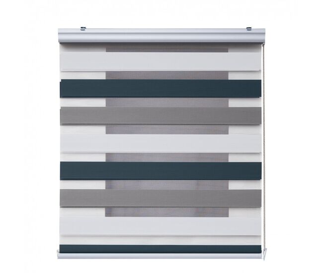 Estores noite e dia premium, estore de rolo com acabamento em alumínio premium tricolor 200 x 250 cm