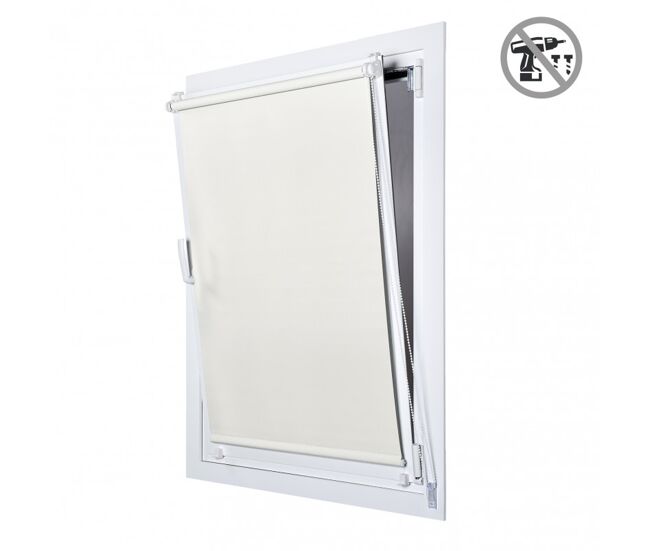 Estores opaco easyfix, estore de rolo instalação sem furar bege 75 x 180 cm