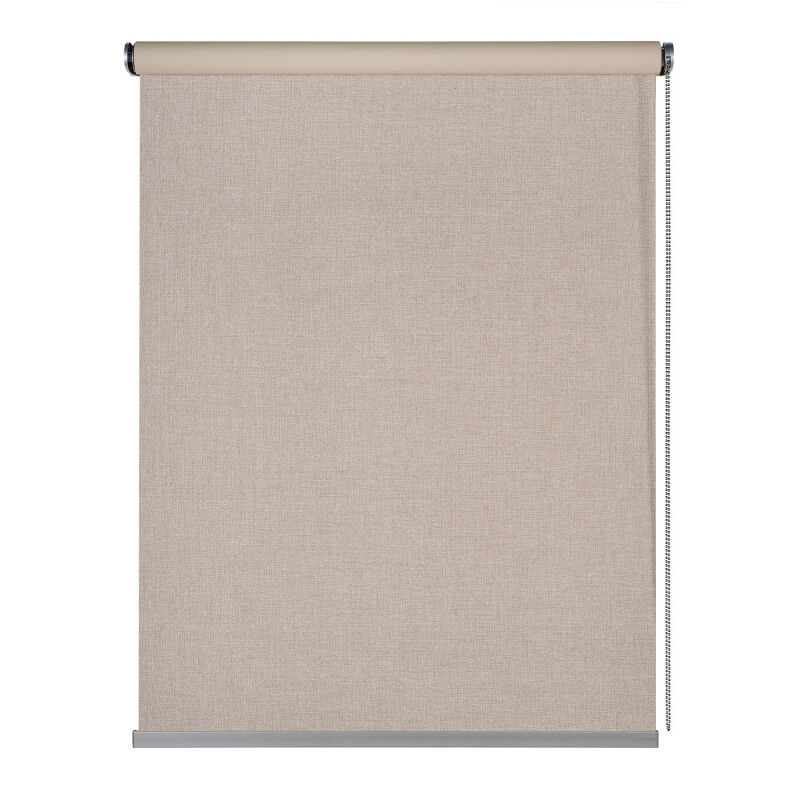 Estore de rolo blackout blind premium com acabamento em alumínio bege 45 x 180 cm