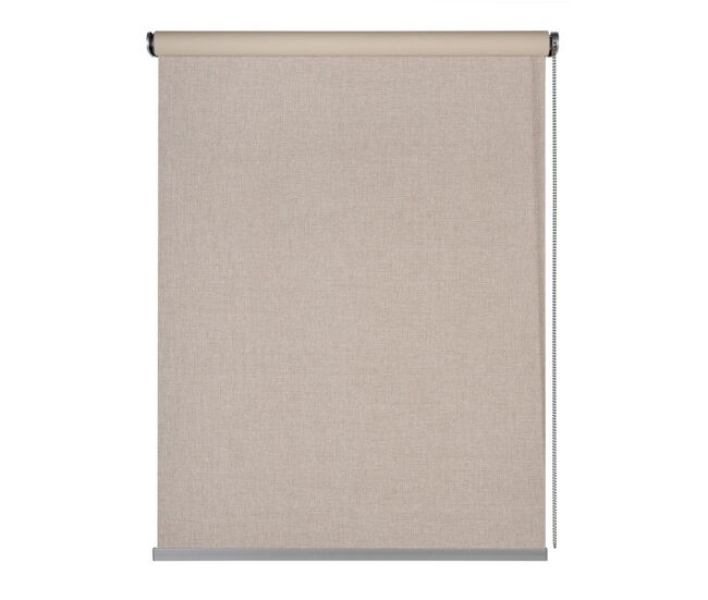 Estore de rolo blackout blind premium com acabamento em alumínio bege 45 x 180 cm